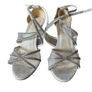 Elegant Silver Strappy Women's Sandals